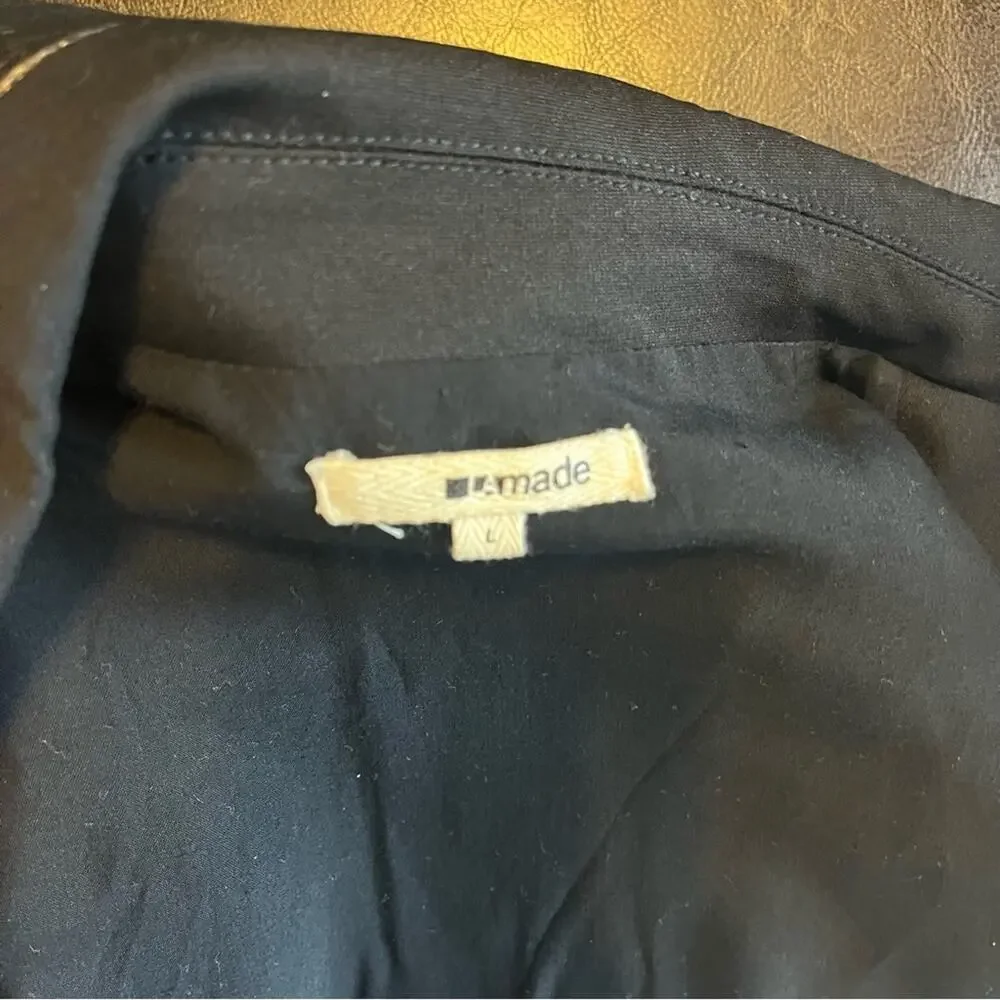 LA Made Lambskin Trimmed Trench Coat Size Large